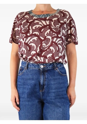 Dries Van Noten Pre-Owned printed cotton T-shirt - Red