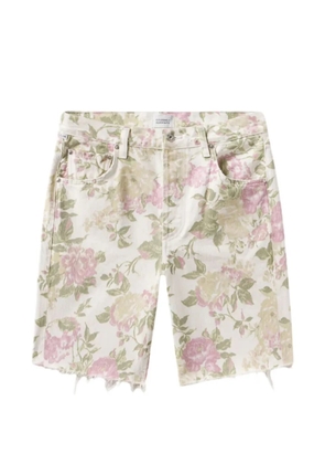 Citizens of Humanity floral-print raw-hem shorts - White