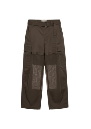 sacai straight trousers - Brown