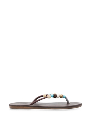 Ancient Greek Sandals Saionara bead-embellishment sandals - Brown