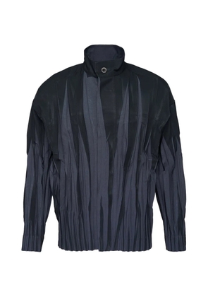 Issey Miyake Men Edge pleated high-neck jacket - Black