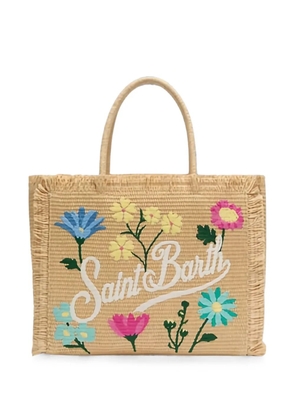 MC2 Saint Barth Vanity floral-embroidered tote bag - Neutrals