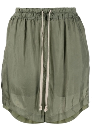 Rick Owens drawstring satin shorts - Green