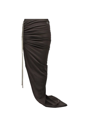 Moncler + Rick Owens Adjustable maxi skirt - Brown