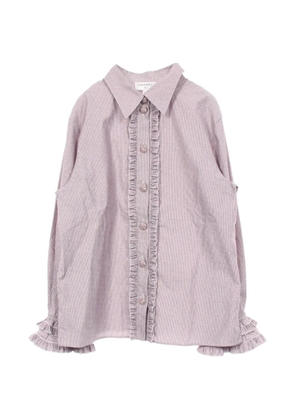 CHANEL Pre-Owned 1986-1988 striped frill shirt - Purple