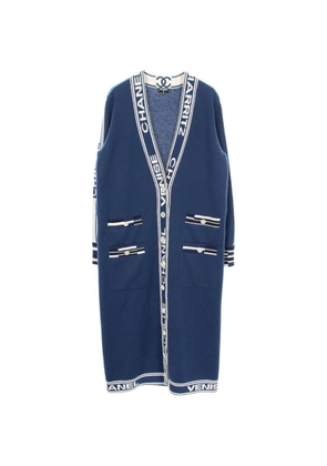 CHANEL Pre-Owned 1986-1988 Coco Mark cardigan - Blue