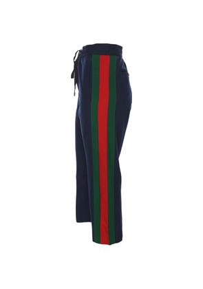 Gucci Pre-Owned Web-stripe trousers - Blue