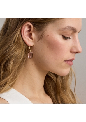 Gold-Plated Stone Drop Earrings