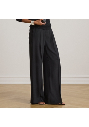 Double-Faced Georgette Wide-Leg Trouser