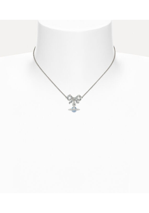 Vivienne Westwood Octavie Choker Platinum-blue-aqua-cz Platinum-blue-aqua-cz Women