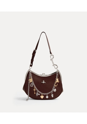 Vivienne Westwood Charm Frame Purse Supple Leather Chestnut One Size Women