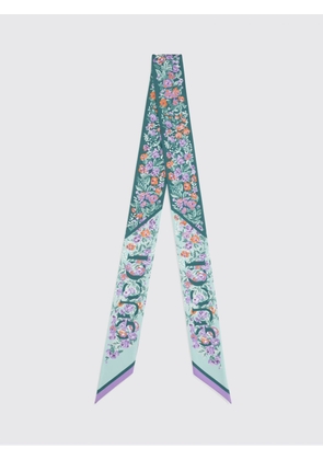 GUCCI Rectangular Silk Bandeau With a Floral and Contrasting Logo Print