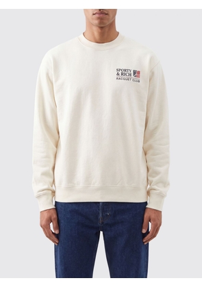 SPORTY & RICH Crewneck Cotton Jumper with a Contrast Logo Print