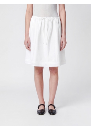 DUNST A-Line Cotton Poplin Mini Skirt with Drawstring Waist and Pockets