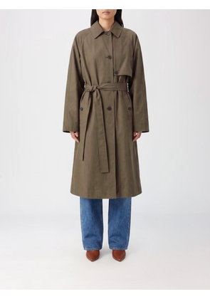 CALVIN KLEIN Long Single-Breasted Cotton Trench Coat with Tie Belt