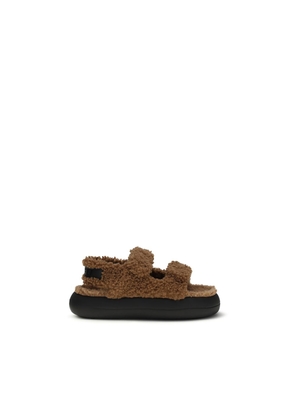 Moon Boot Brown Polyamide Slippers - EU39/US9