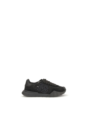 Dolce & Gabbana Black Calf Leather Bos Taurus Chunky Sneakers - EU36/US6