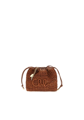 Chloé Brown Raffia Shoulder Bag