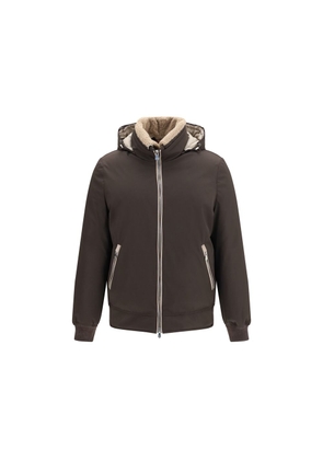 Brunello Cucinelli Brown Polyamide Bomber - M