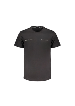 Calvin Klein Black Cotton Men's T-Shirt - L