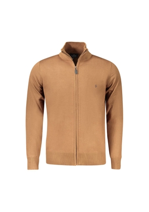 Coveri Moving Brown Viscose Men Cardigan - XL