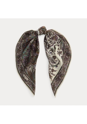 Paisley Crepe de Chine Square Scarf
