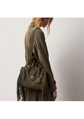 Soft Ricky 27 Fringe-Trim Calf-Suede Bag