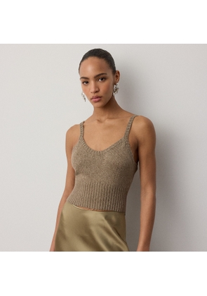Silk-Blend Mouliné Camisole Jumper