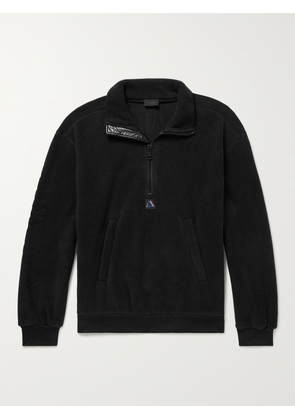 Moncler - Logo-Debossed Polartec Fleece Half-Zip Sweatshirt - Men - Black - M