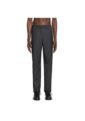Pinstriped Wool Track Pants