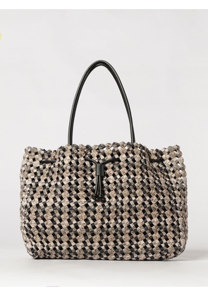 BORBONESE La Nido Large Check Print Recycled Nylon Tote Bag