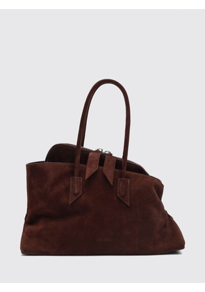 THE ATTICO La Passeggiata Asymmetric Suede Shoulder Bag with Double Zip