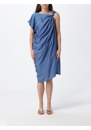 TELA One-Shoulder Asymmetrical Linen Midi Kaftan