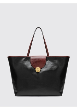 VERSACE Medusa Logo Waxed Cotton Tote Bag with Turn-Lock Closure