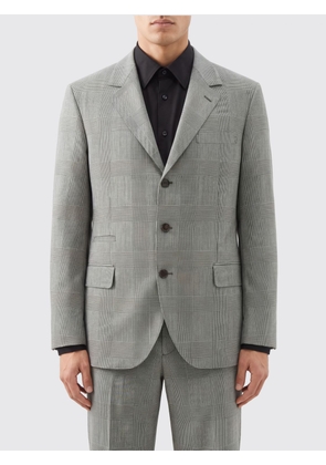 BRUNELLO CUCINELLI Prince of Wales Single-Breasted Virgin Wool Blazer