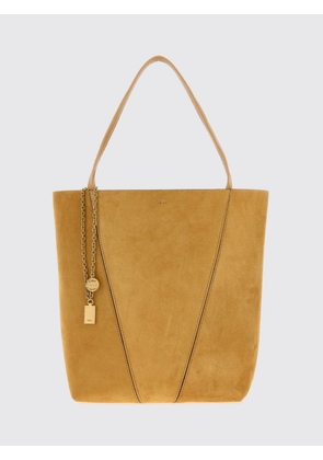 CHLOÉ Spin Suede Shoulder Bag with Double Handle and Charm