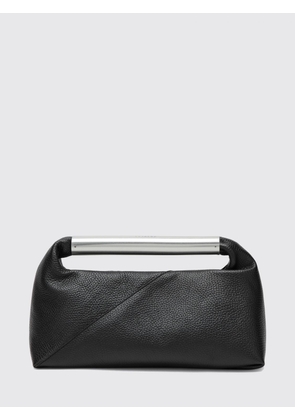 MM6 MAISON MARGIELA Grained Calf Leather Handbag with Metallic Handle