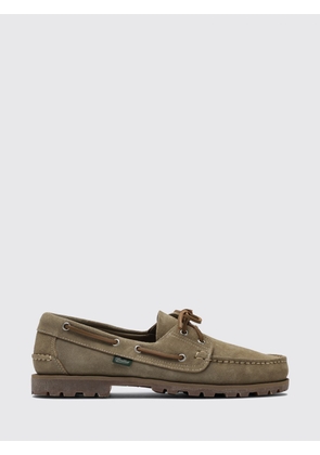 PARABOOT Suede Leather Boat Shoes with Notched Rubber Sole