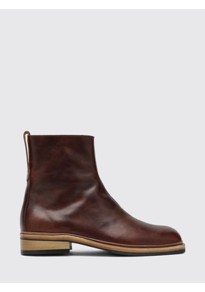 OUR LEGACY Daimono Smooth Leather Ankle Boots with Square Toe and Vibram Sole