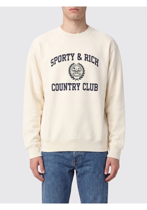 SPORTY & RICH Relaxed Fit Contrast Logo Cotton Jumper