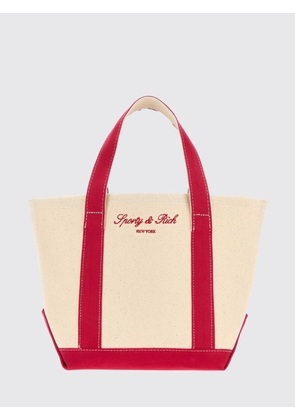 SPORTY & RICH Cotton Canvas Handbag with Embroidered Logo