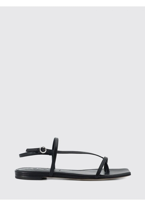 AEYDE Smooth Leather Slingback Sandals with Low Heel and Square Toe