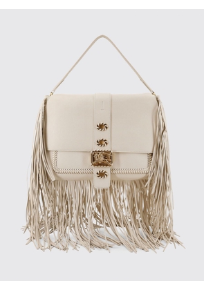 BURBERRY Rider Fringed Calfskin Shoulder Bag with EKD Logo