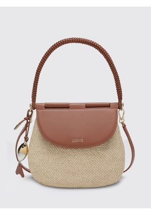 LOEWE Pescador Raffia and Leather Handbag with Braided Handle