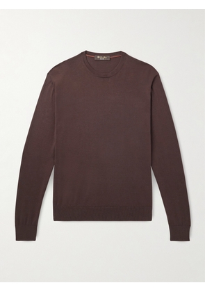Loro Piana - Ice Wish™ Sea Island Cotton Sweater - Men - Brown - IT 46
