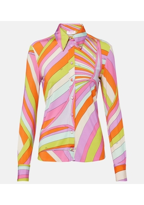 Pucci Iride satin jersey shirt