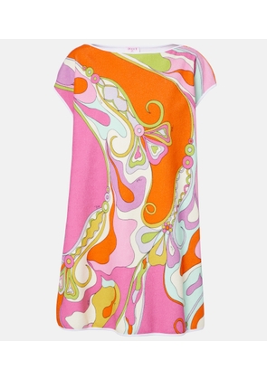 Pucci Orchidee cotton-blend terry minidress