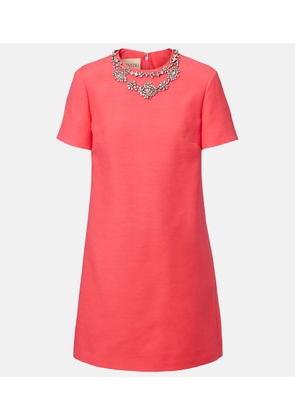 Valentino Crepe Couture embellished minidress