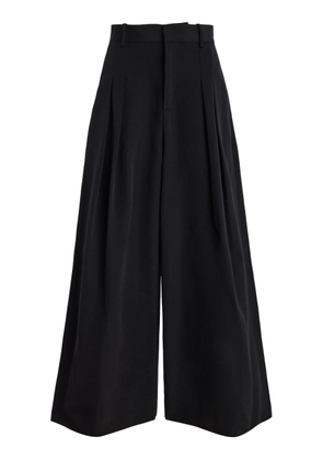 Rosie Assoulin Pleated Wide Leg Cotton Pants - Moda Operandi