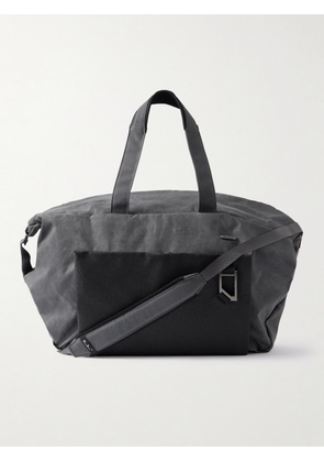 DB Journey - Entour Full-Grain Leather and Canvas Weekend Bag - Men - Gray
